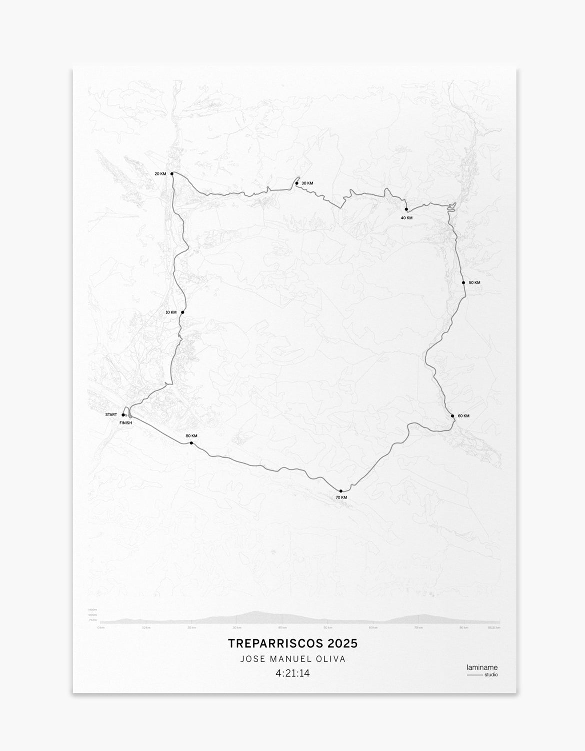 mapa personalizado Treparriscos laminame con tu nombre y tiempo
