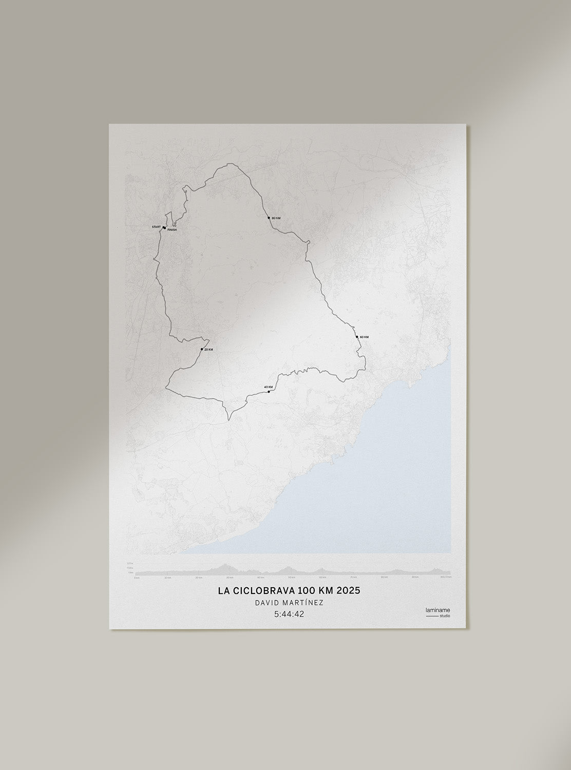 lámina laminame Ciclobrava gráfico ruta personalizado estilo minimalista para regalar y decorar