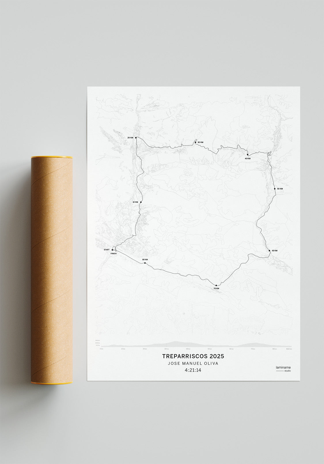 mapa altimétrico Treparriscos personalizado laminame