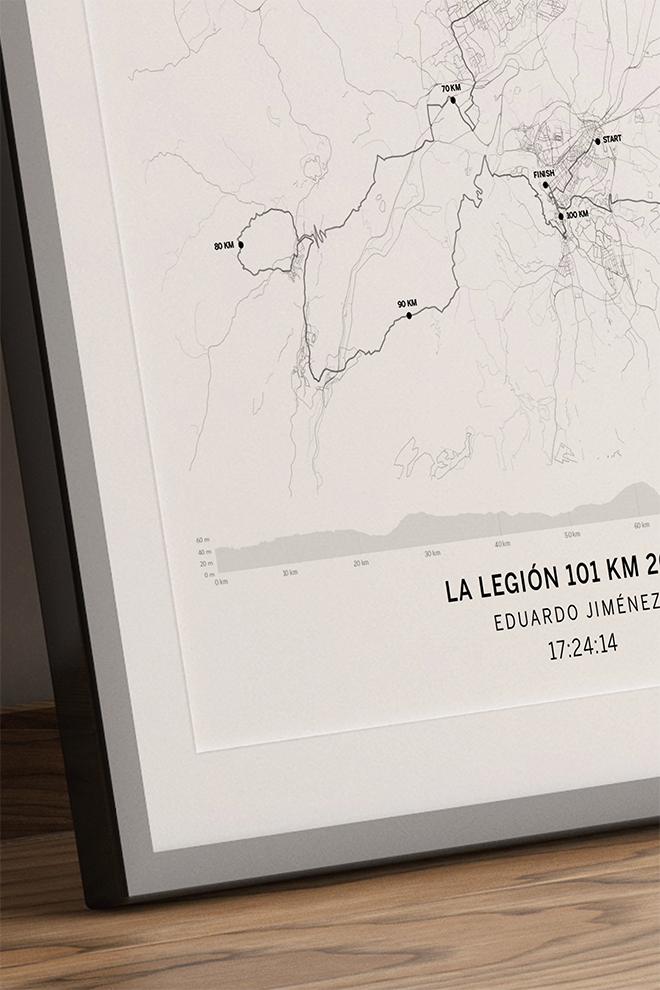 póster 101 km ronda personalizable con detalles exactos laminame