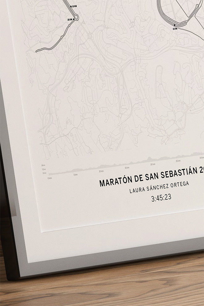 póster finisher zurich maratón san sebastián para regalar detalle minimalistas