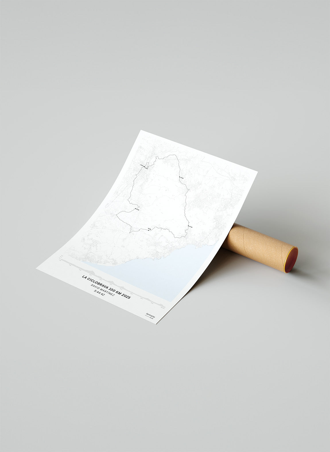 mapa personalizado laminame Ciclobrava souvenir recuerdo de carrera 100 km