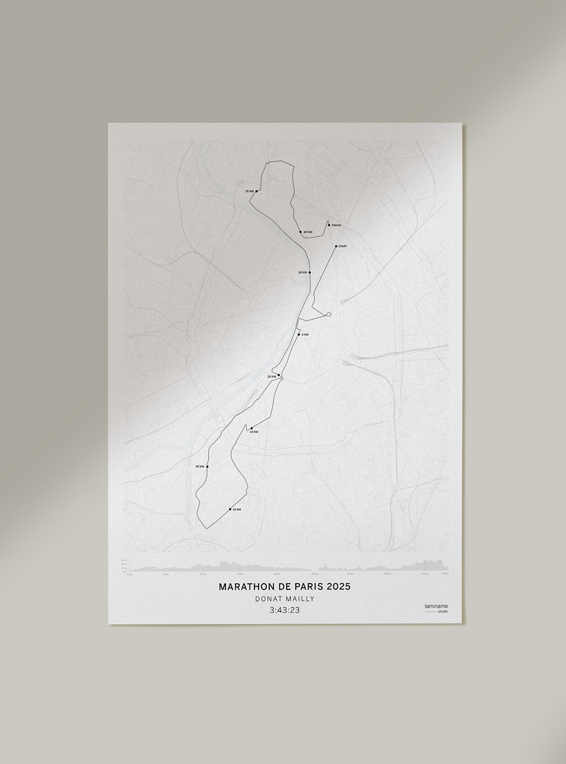 diseño laminame mapa maratón 2025 París