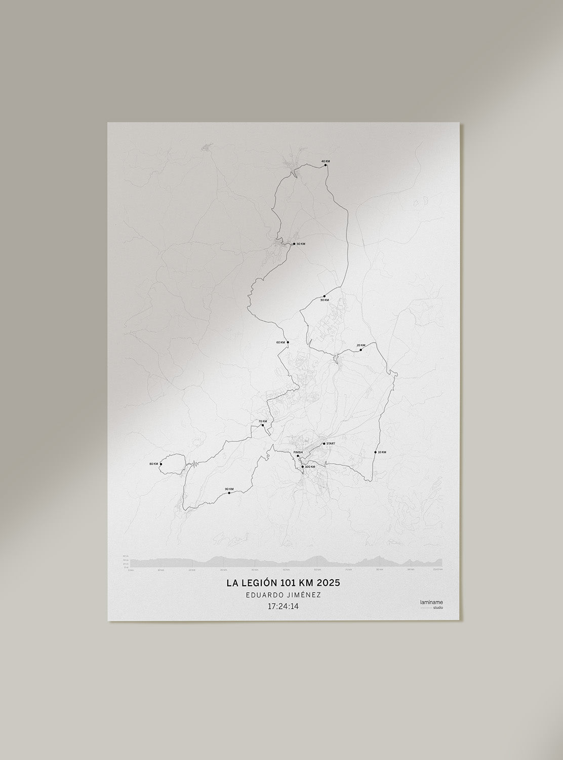 mapa ilustrado 101 ronda personalizable por tiempo y nombre laminame