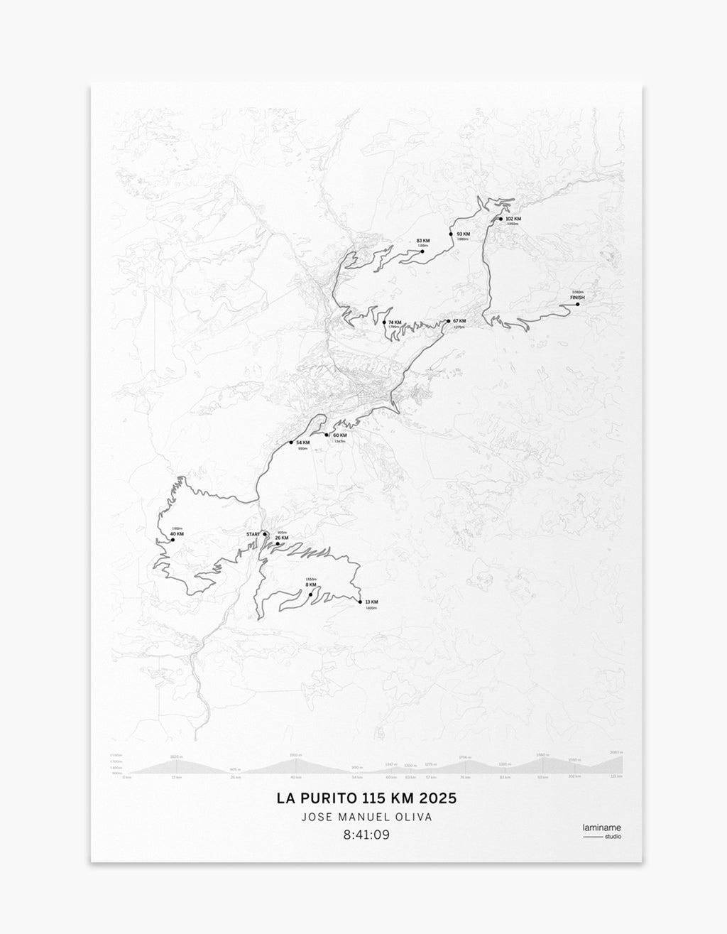 mapa personalizado La Purito Andorra 115km cicloturismo laminame