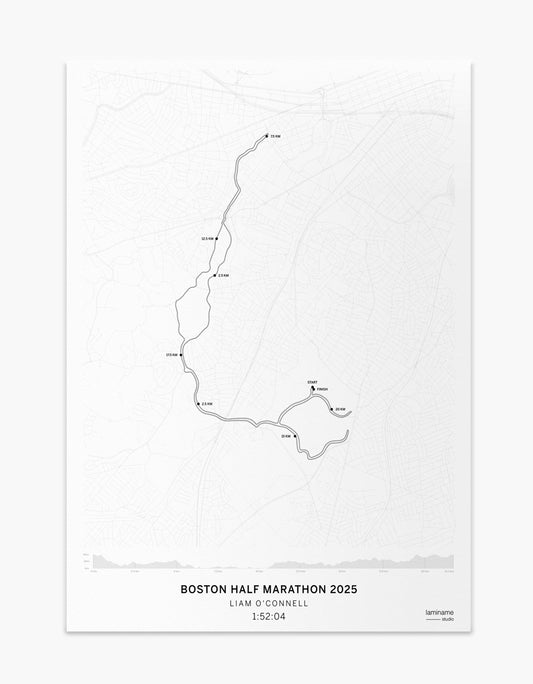 póster Boston Half Marathon personalizado laminame