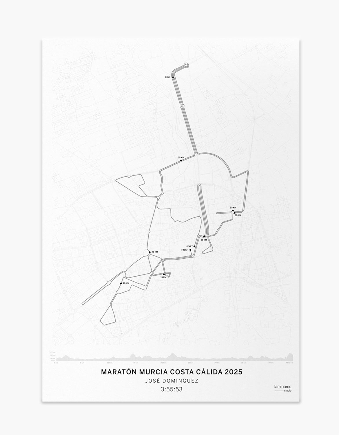 Mapa personalizado TotalEnergies Maratón Murcia Costa Cálida – Póster exclusivo de laminame