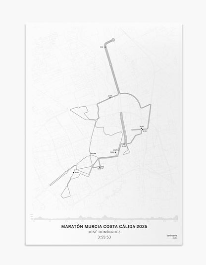 Mapa personalizado TotalEnergies Maratón Murcia Costa Cálida – Póster exclusivo de laminame