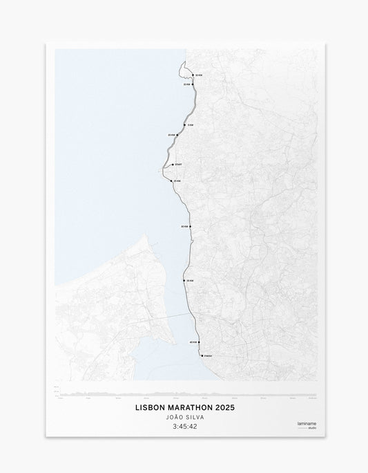 mapa personalizado maratón lisboa laminame 2025