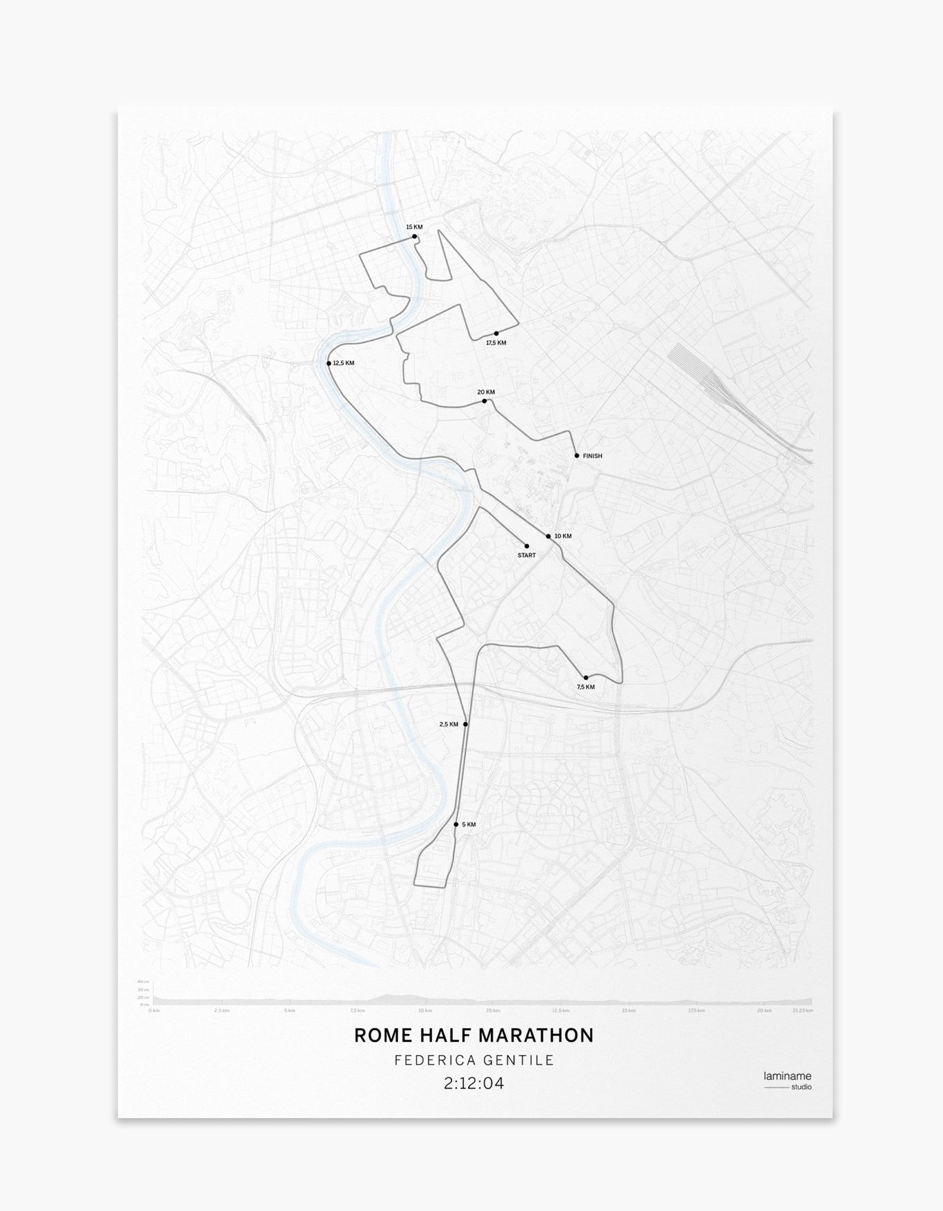 comprar mapa personalizado Media Maratón de Roma Wizz Air laminame
