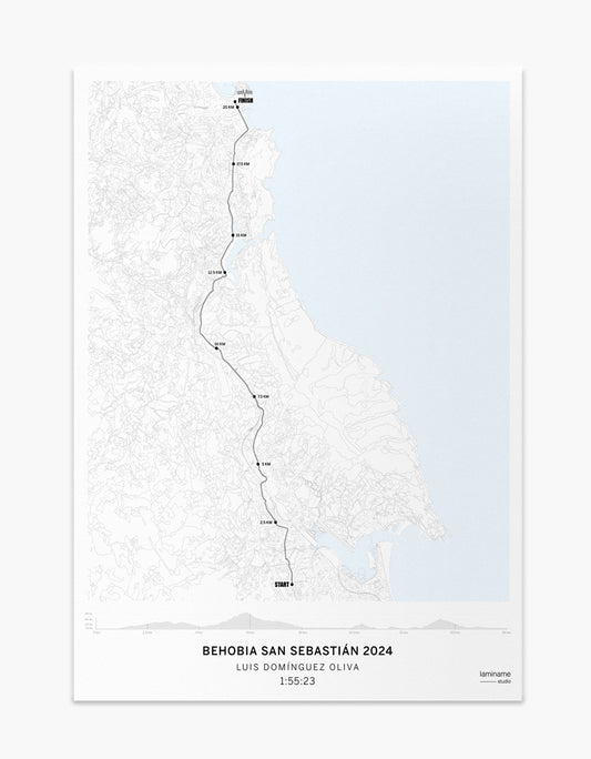 Póster personalizado del medio maratón Behobia-San Sebastián