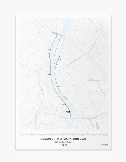 mapa personalizado media maratón budapest laminame
