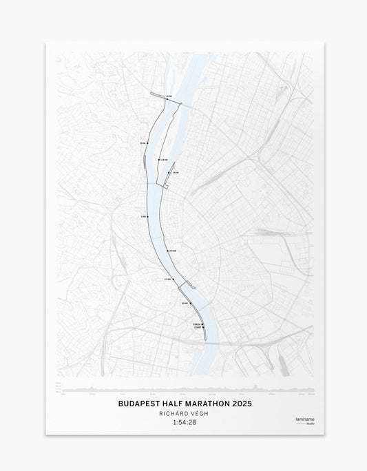 mapa personalizado media maratón budapest laminame
