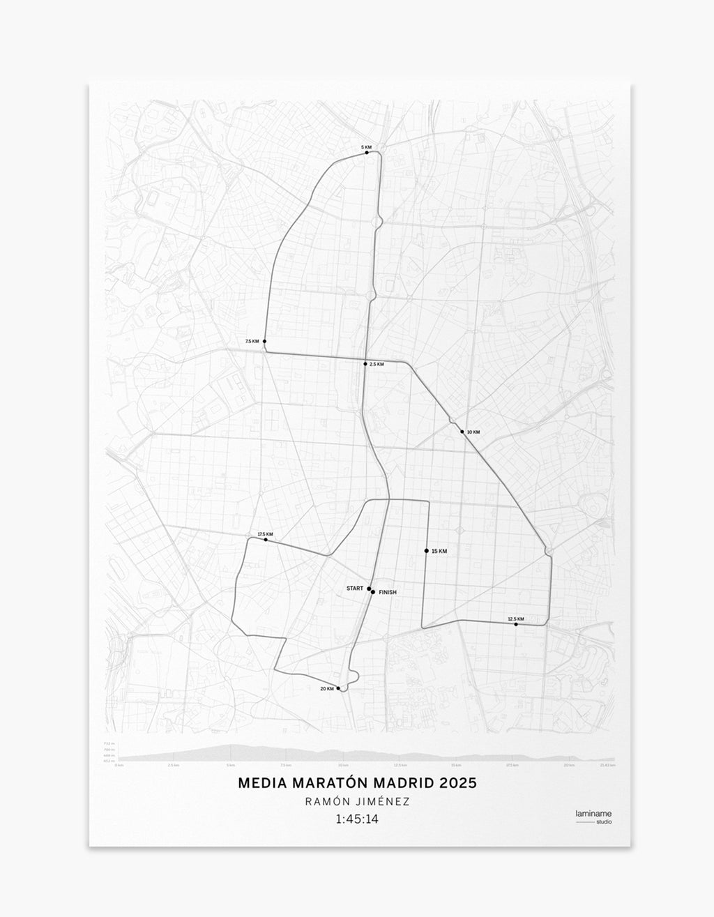 Mapa personalizado Movistar Movistar Medio Maratón Madrid laminame