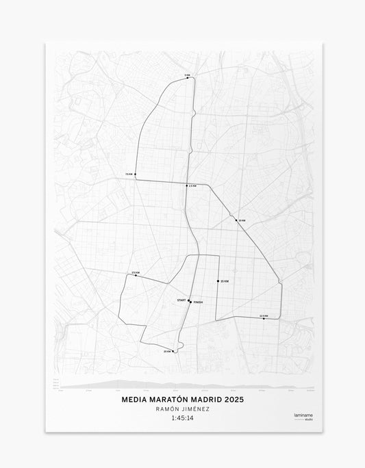 Mapa personalizado Movistar Movistar Medio Maratón Madrid laminame
