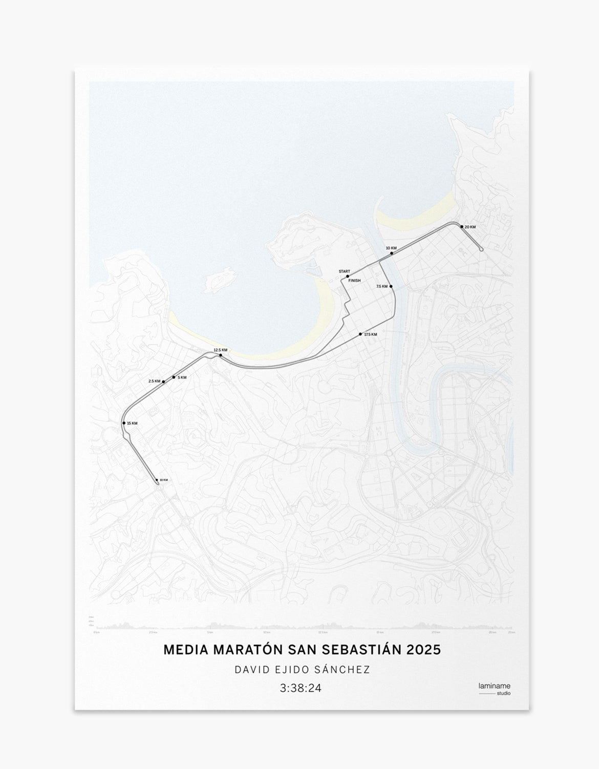 póster personalizado media maratón san sebastián laminame