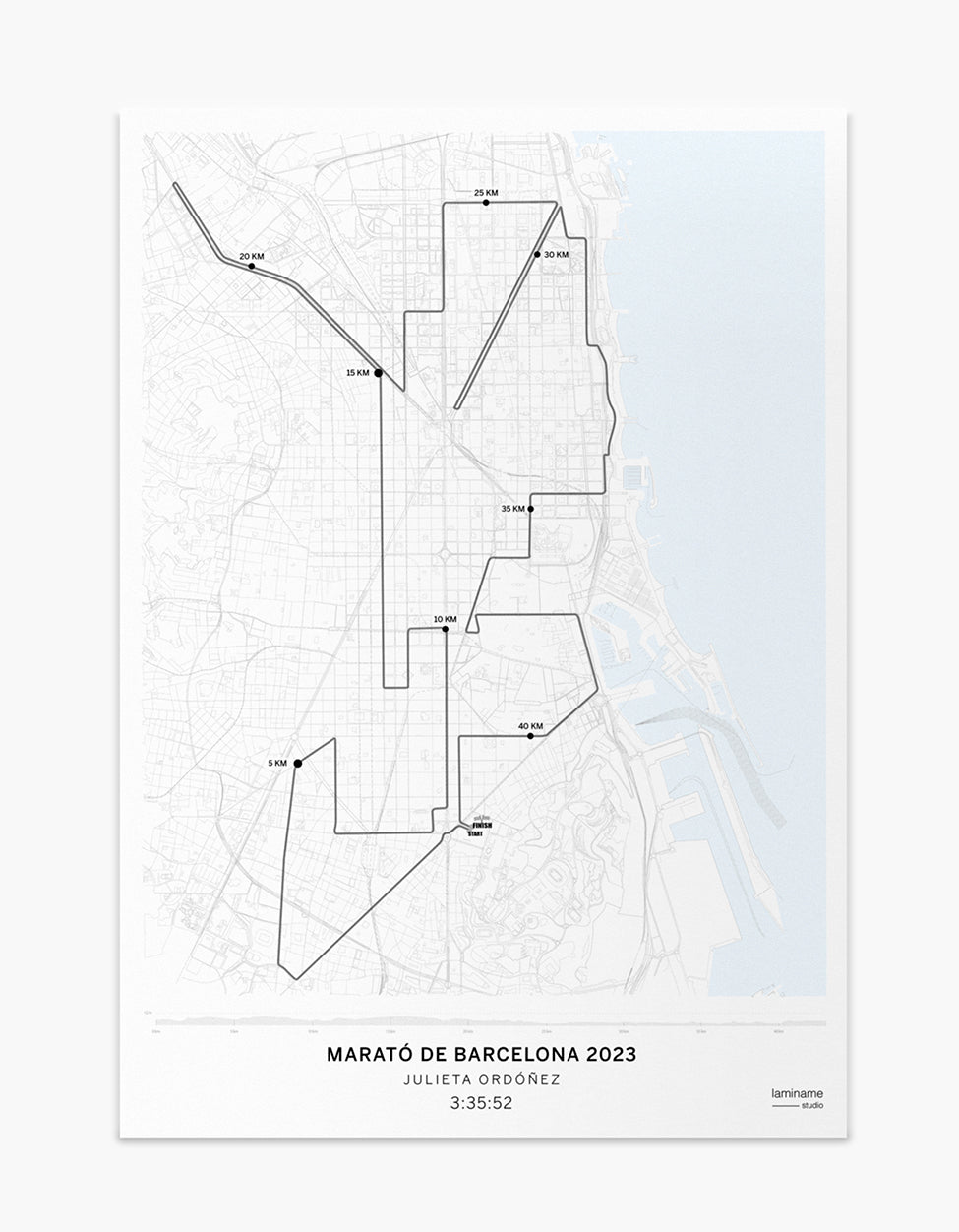 Comprar póster personalizado Maratón de Barcelona 2023 – Personaliza tu nombre y tiempo