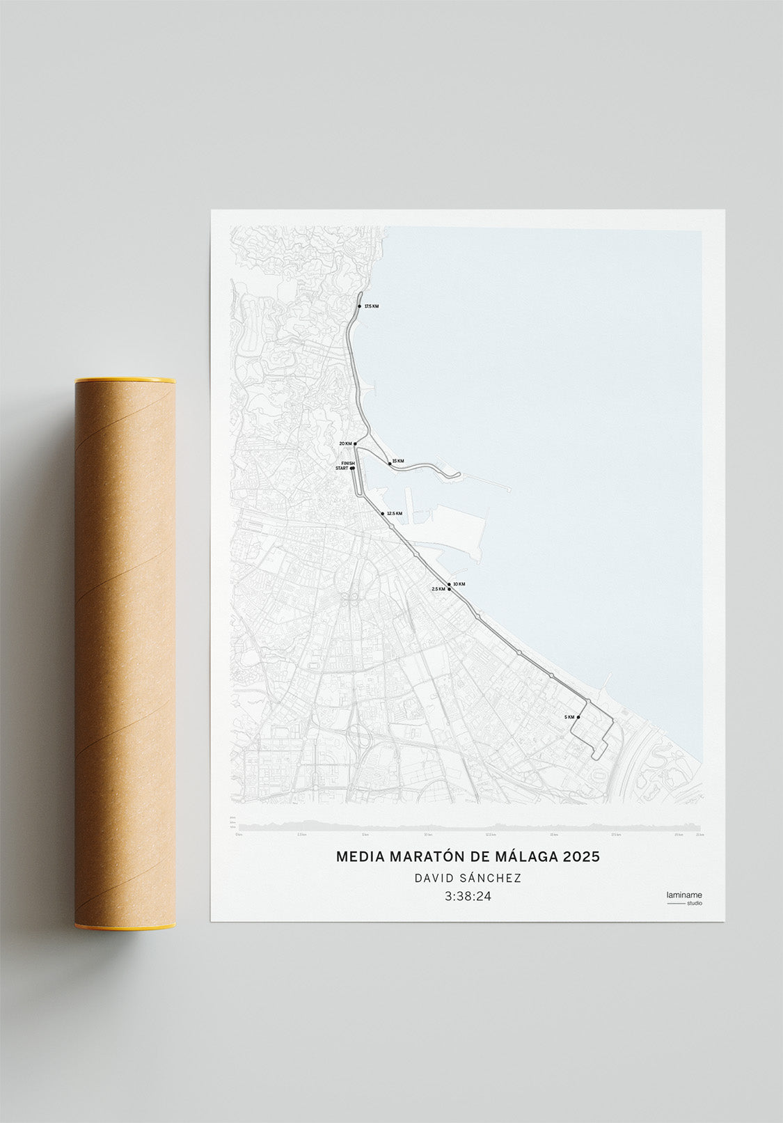 mapa totalenergies media maratón málaga con tu nombre y tiempo