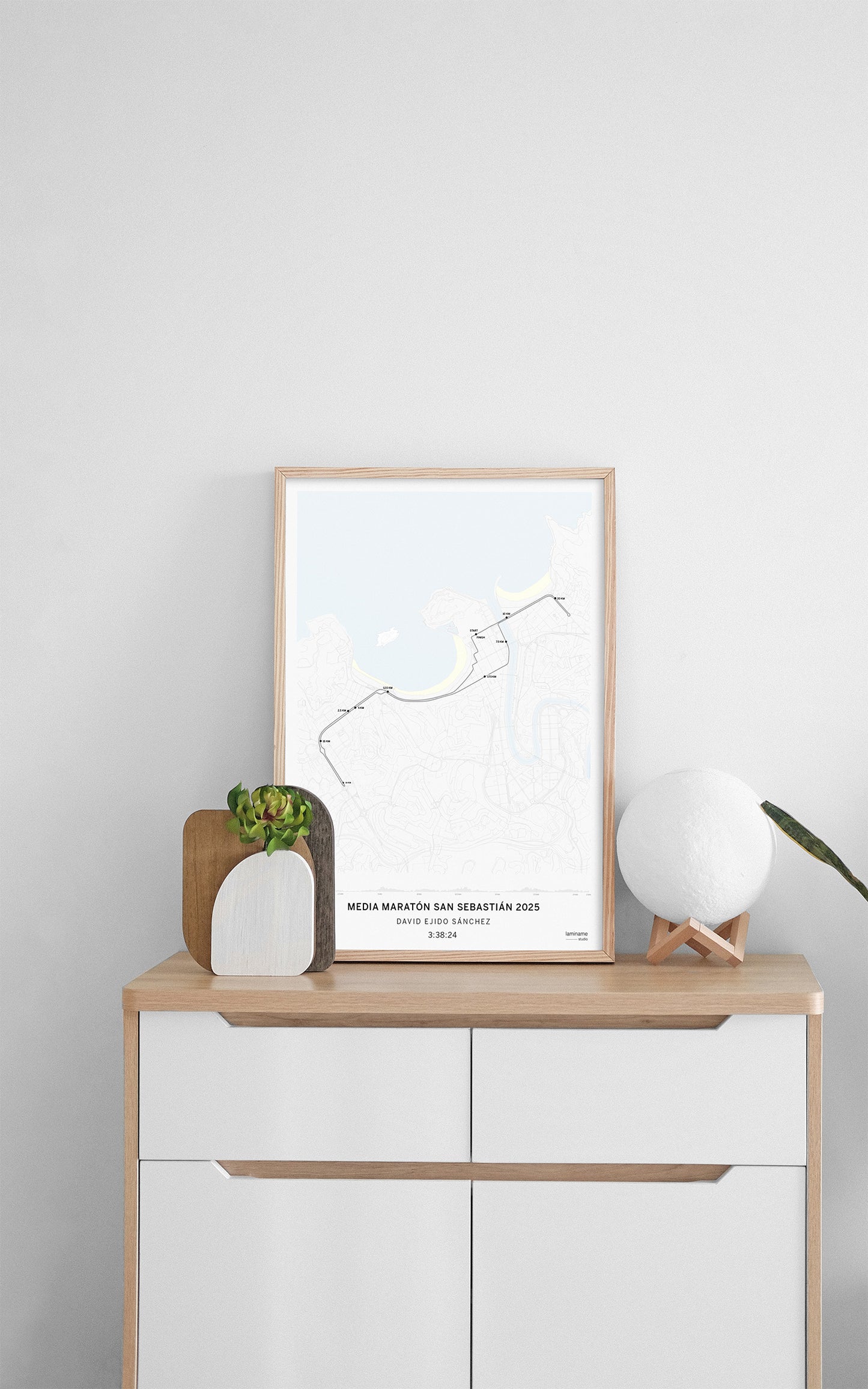 mapa media maratón donosti con tu nombre y tiempo