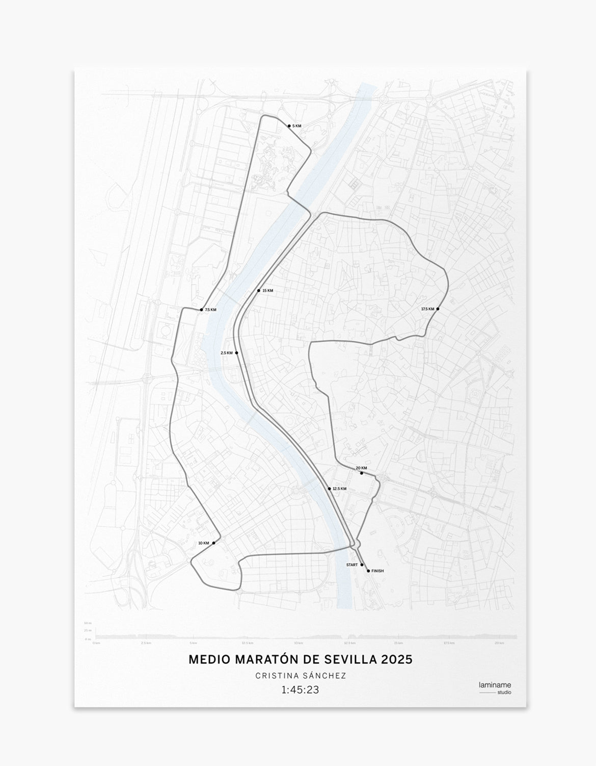 Comprar póster personalizado Medio Maratón de Sevilla – Personaliza tu nombre y tiempo
