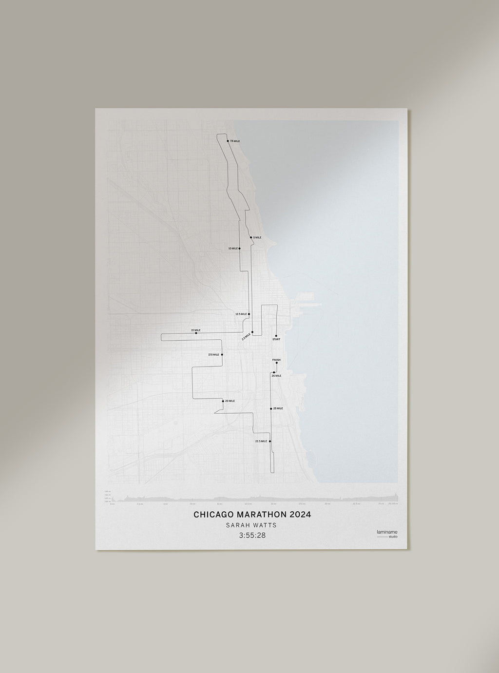 Póster Maratón de Chicago – Recuerda tu carrera con un diseño exclusivo