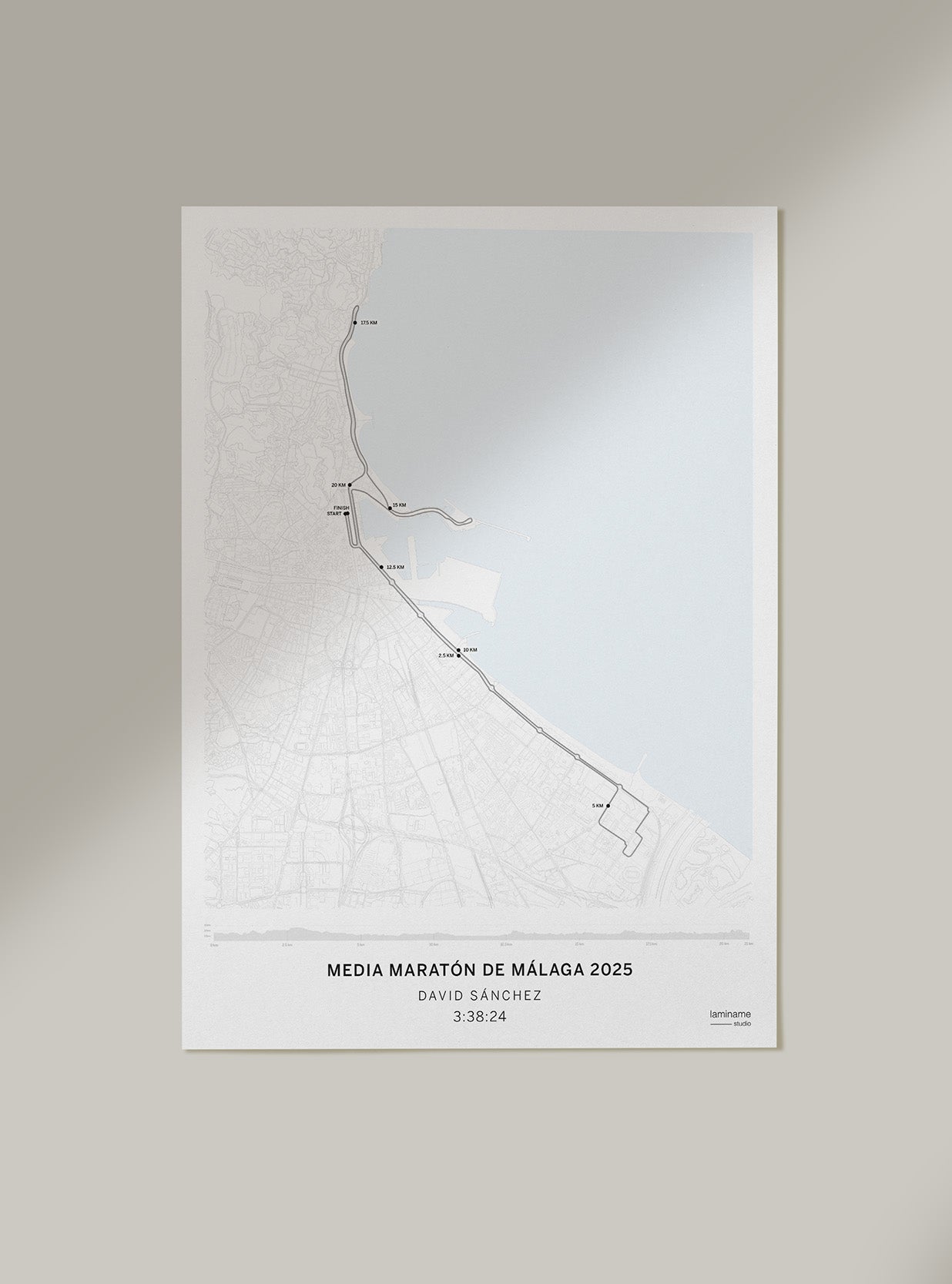 póster de ruta oficial totalenergies málaga personalizado