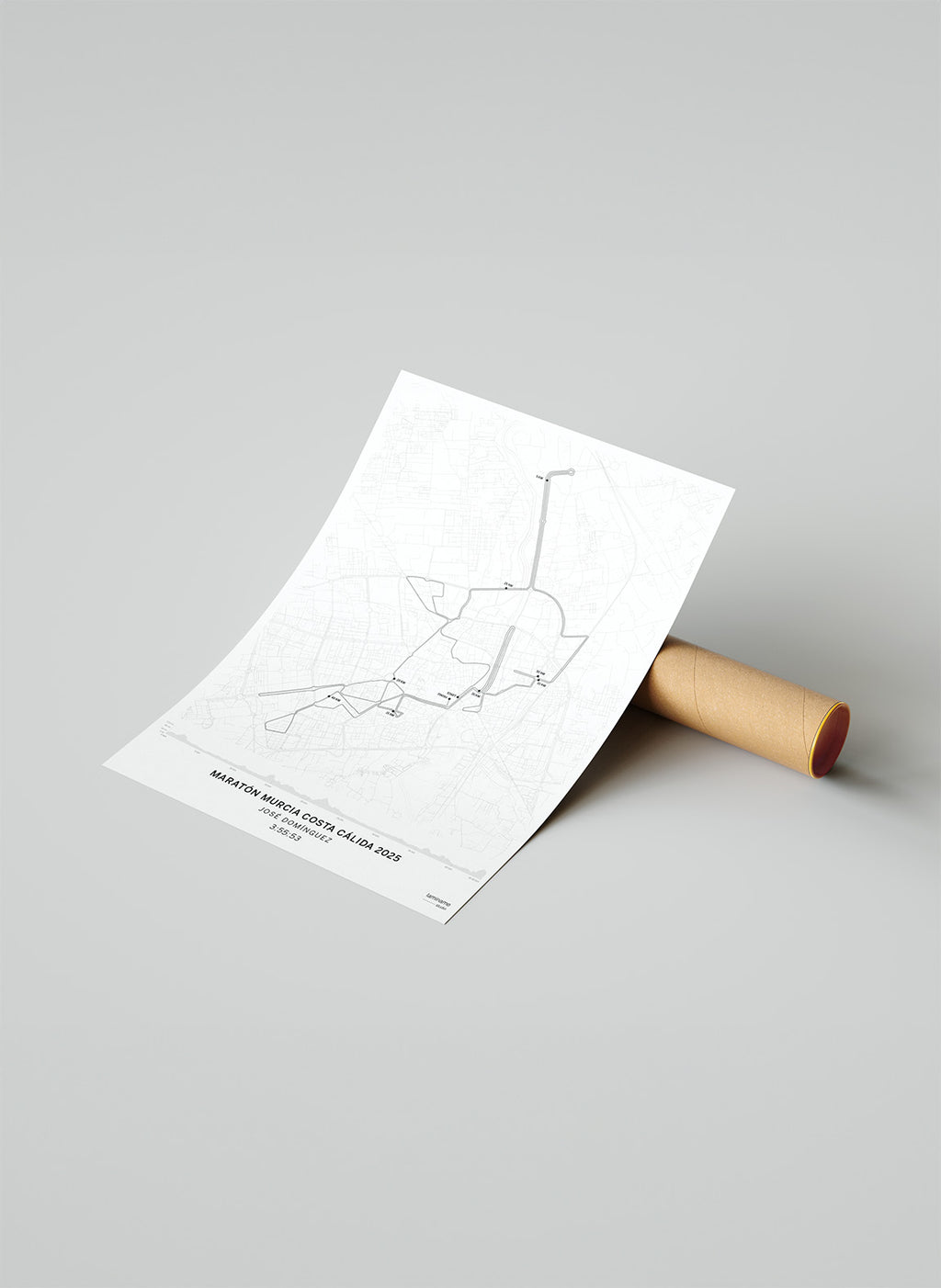 Mapa de carrera deportiva Maratón Murcia 2025 – Diseño único laminame