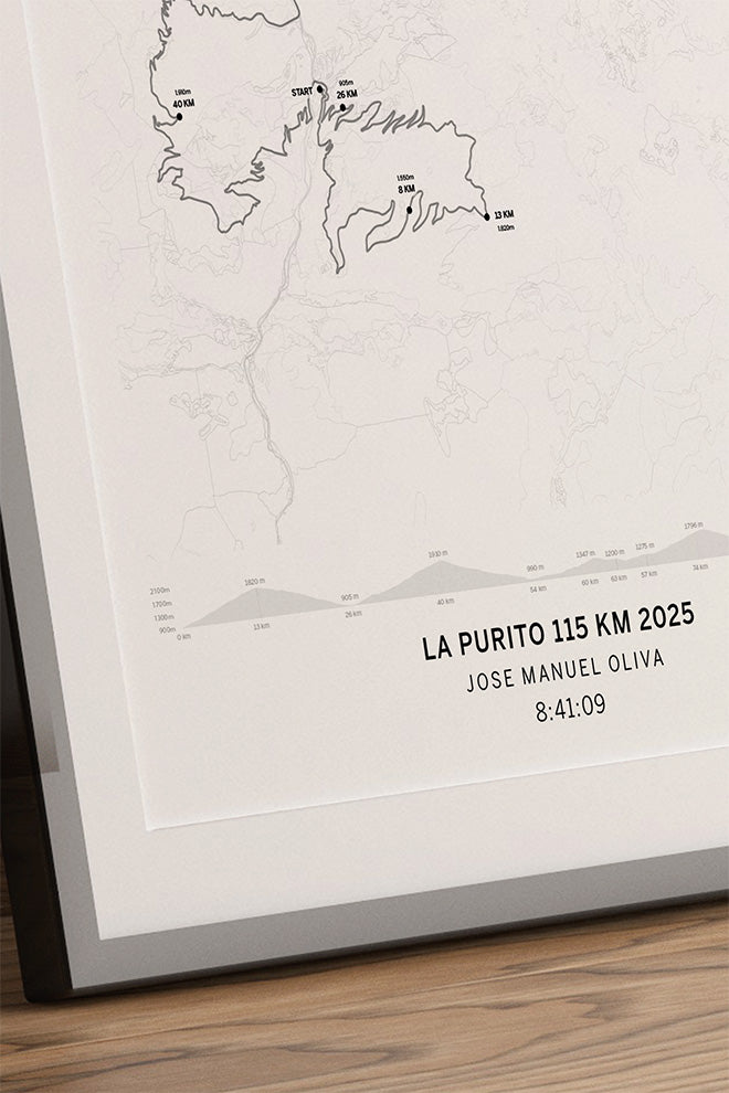 detalle póster cicloturista La Purito Andorra 115km personalizado laminame