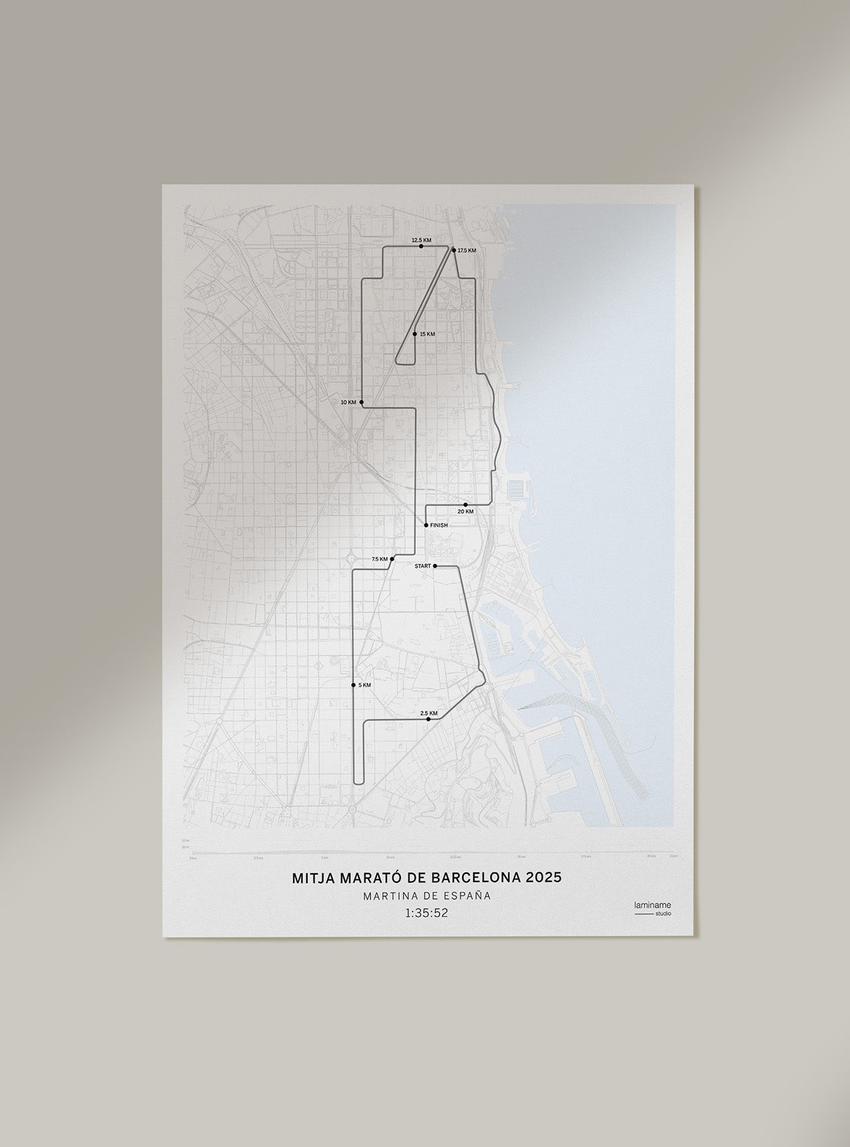 Comprar lámina de la Mitja Marató Barcelona eDreams 2025 - póster conmemorativo de alta calidad
