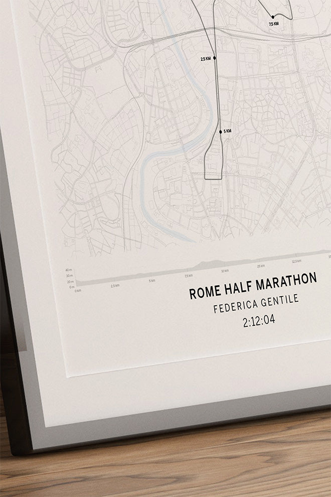mapa recorrido oficial Media Maratón Roma Wizz Air personaliza con tu nombre laminame