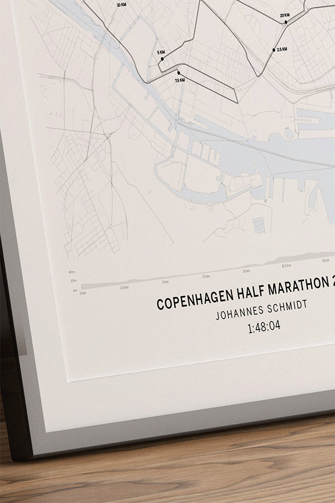 laminame custom poster Copenhagen Half Marathon official route 2025