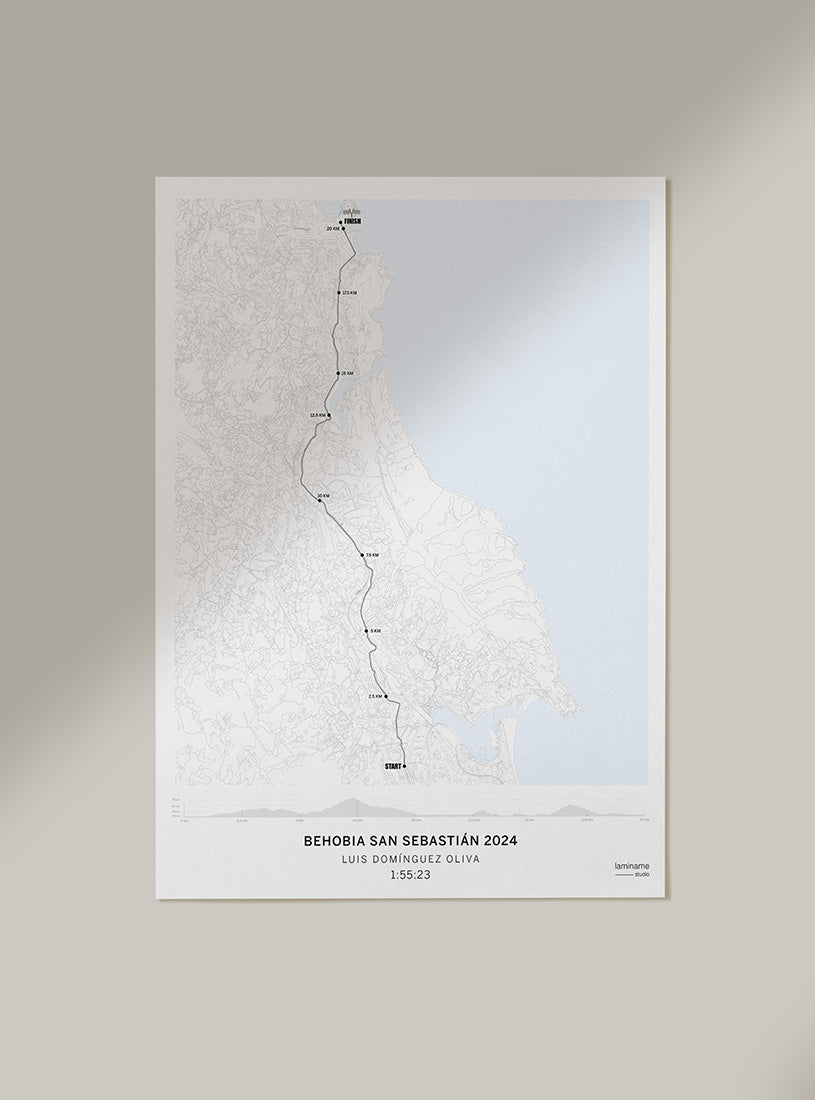 Impresión de póster del medio maratón Behobia-San Sebastián