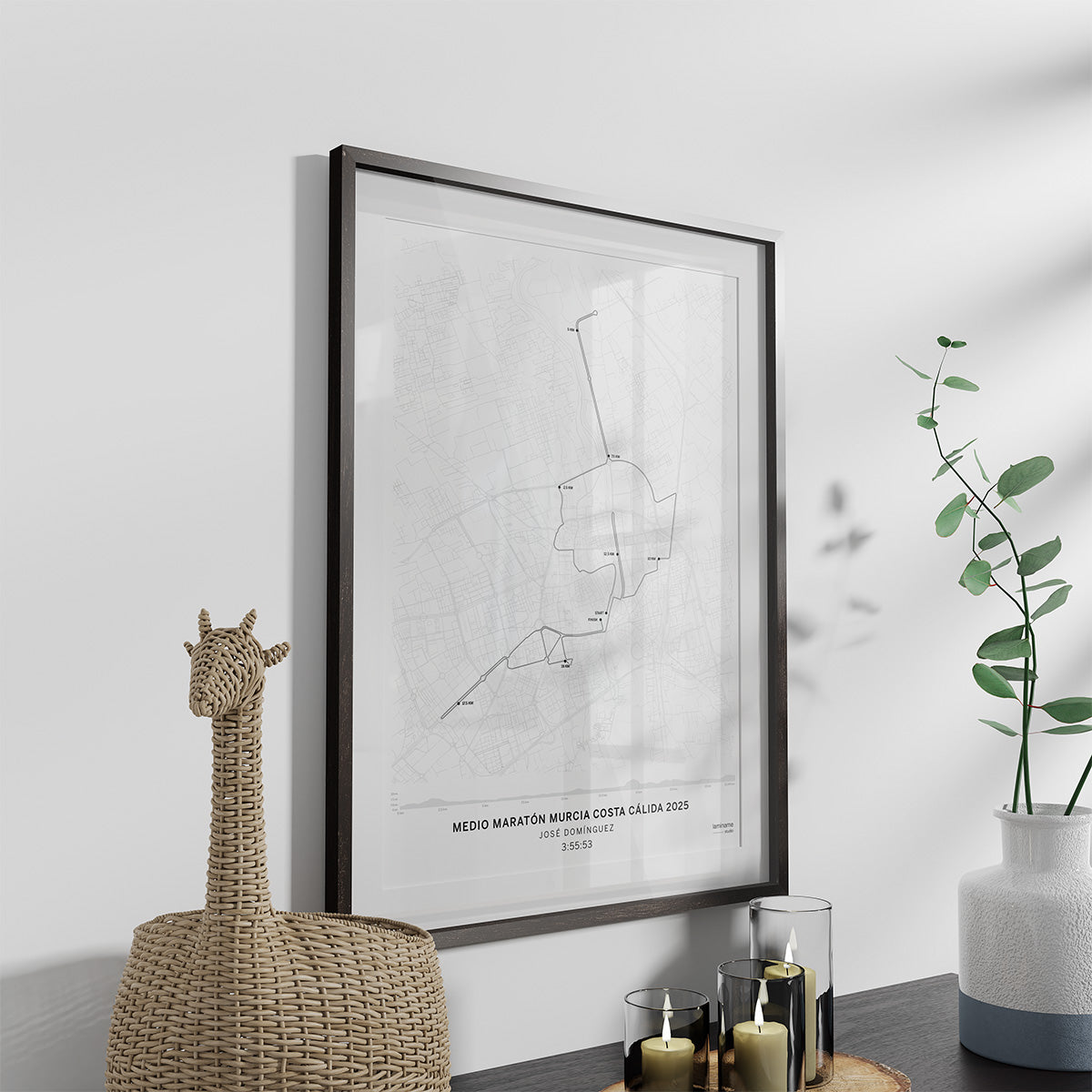 Mapa personalizado de la Media Maratón Murcia 2025 – El mejor regalo para corredores