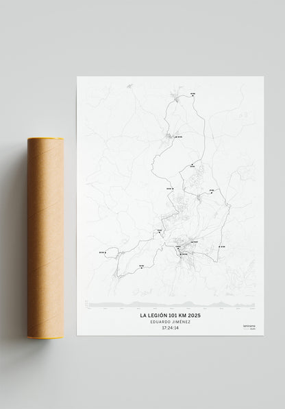 mapa personalizado altimetría carrera 101 km la legión laminame