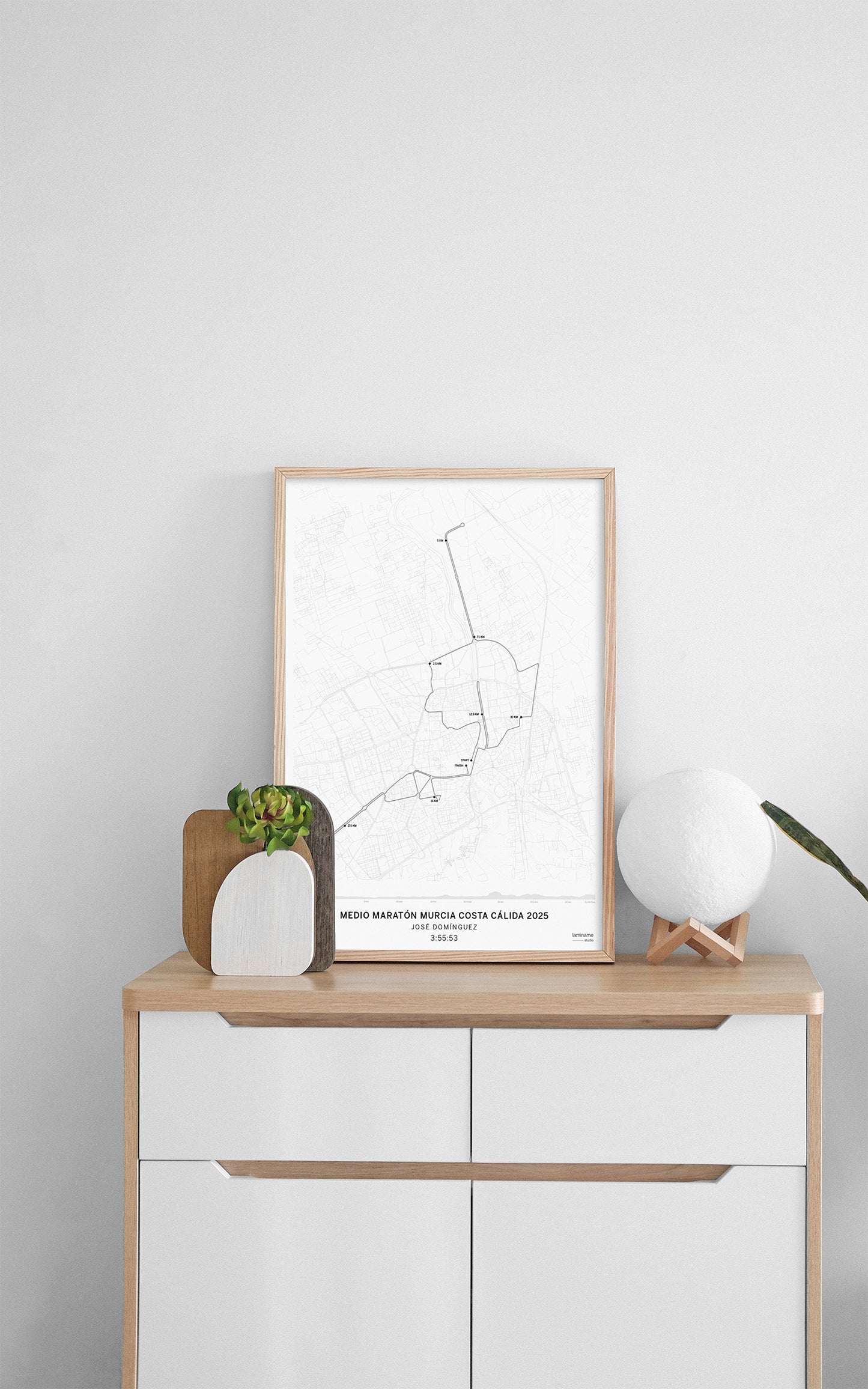 Póster de la Media Maratón Murcia 2025 – Compra tu mapa personalizado ahora
