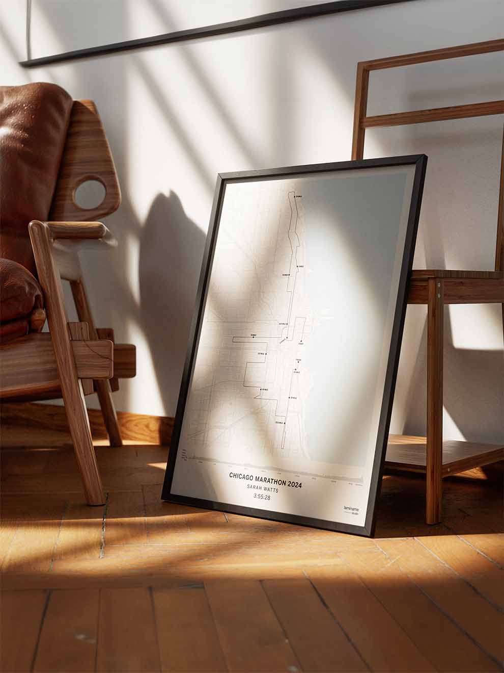 Regalo perfecto para corredores – Póster personalizado de la Maratón de Chicago