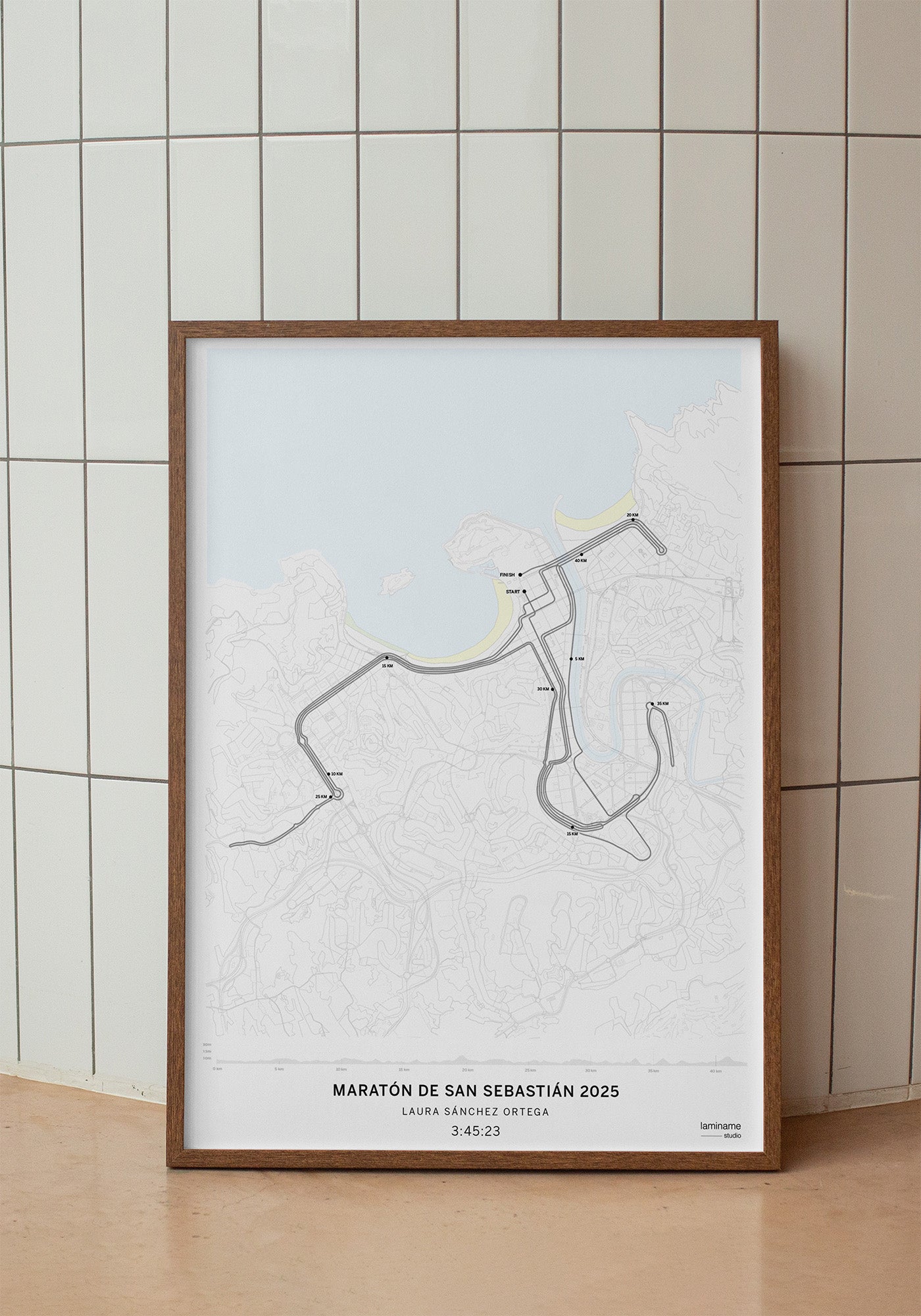 lámina decorativa personalizada de maratón san sebastián