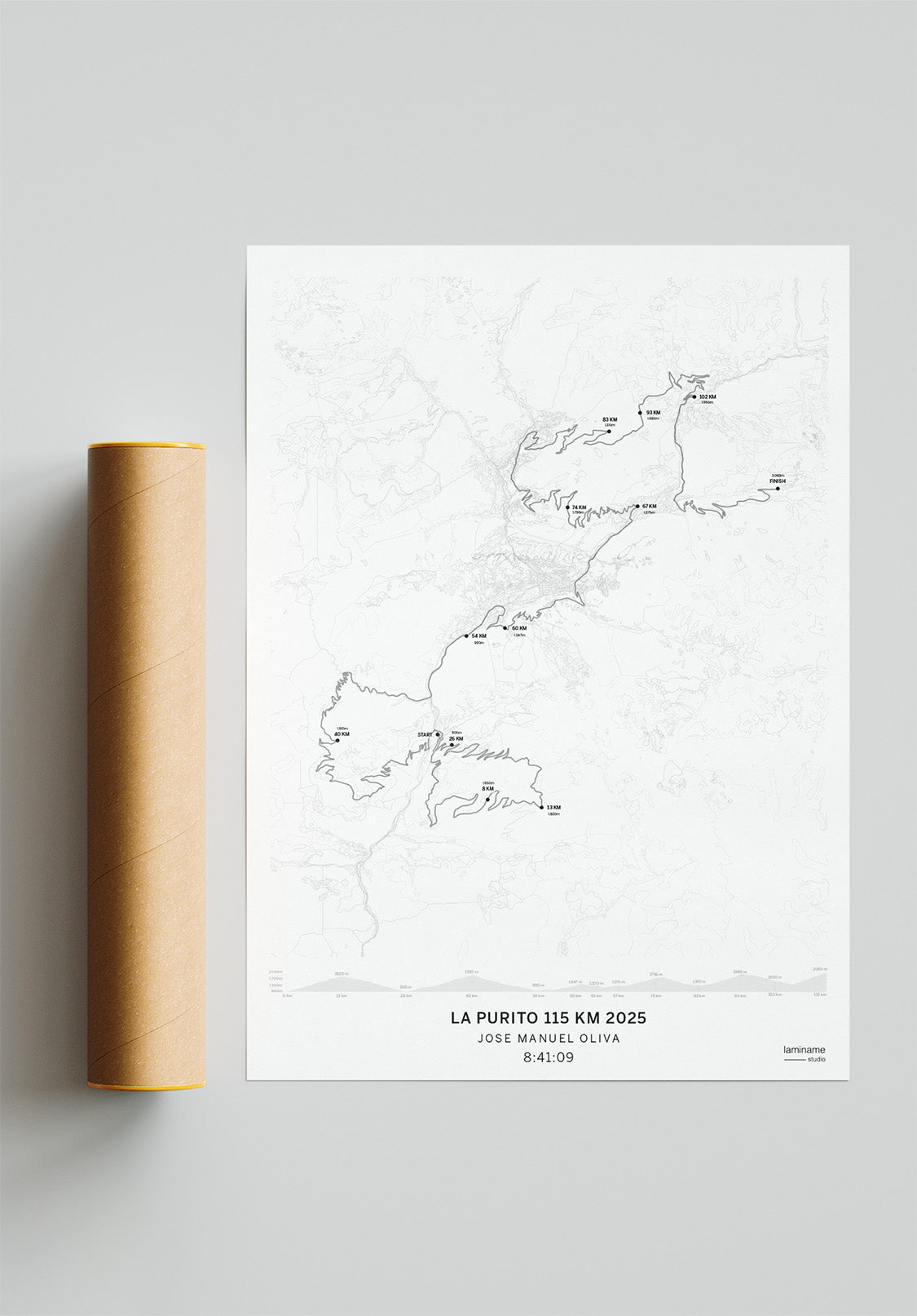 póster cicloturismo La Purito Andorra 115km con nombre laminame