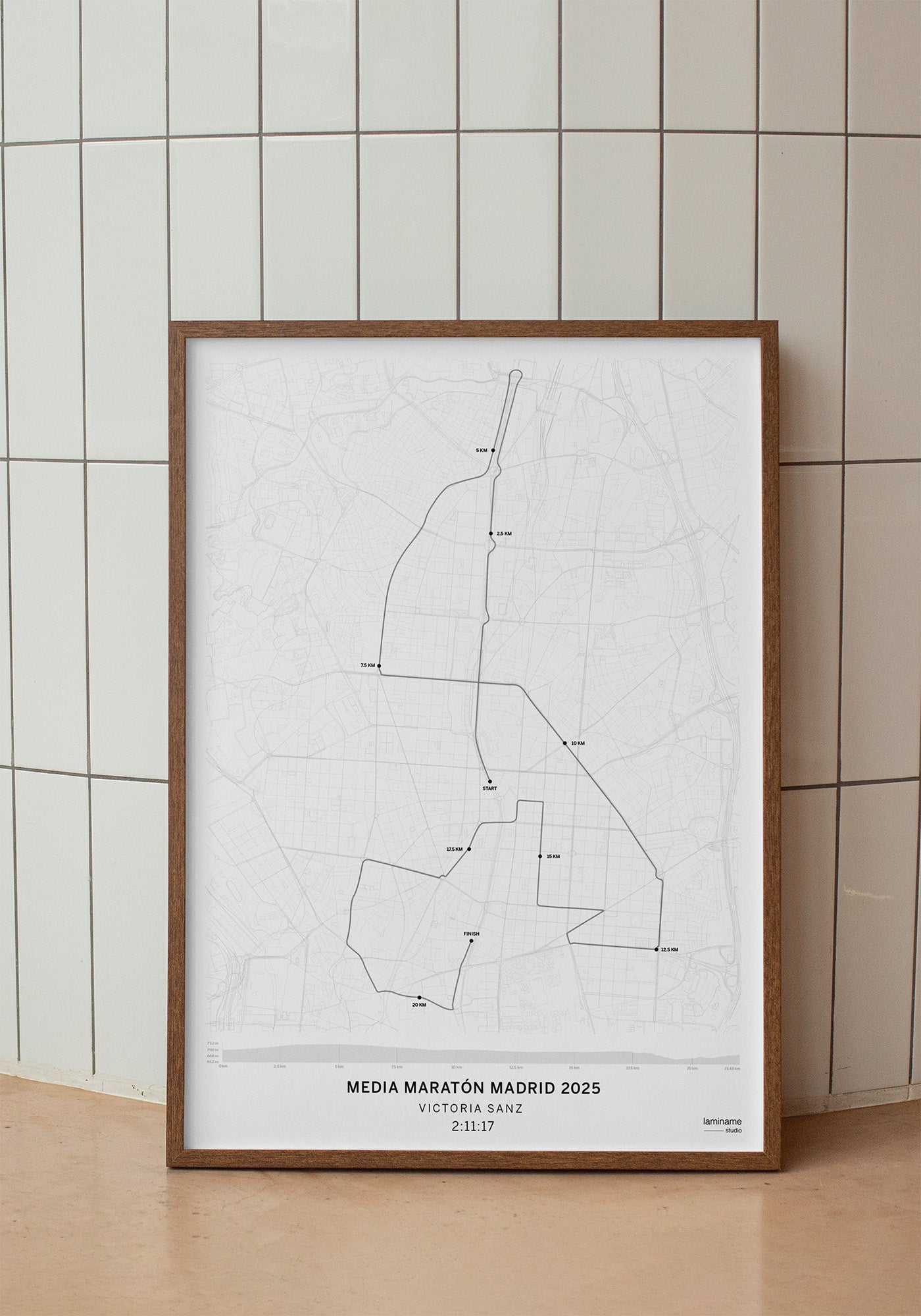 mapa de carrera Media Maratón Madrid Zurich Rock ‘n’ Roll 2025 laminame personaliza tu logro