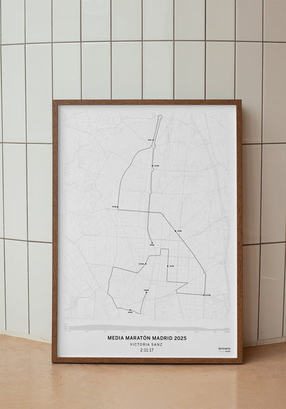 mapa de carrera Media Maratón Madrid Zurich Rock ‘n’ Roll 2025 laminame personaliza tu logro