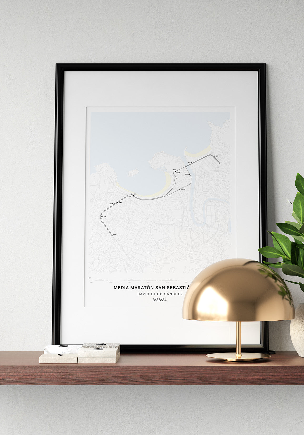 mapa ruta media maratón san sebastián con tu nombre