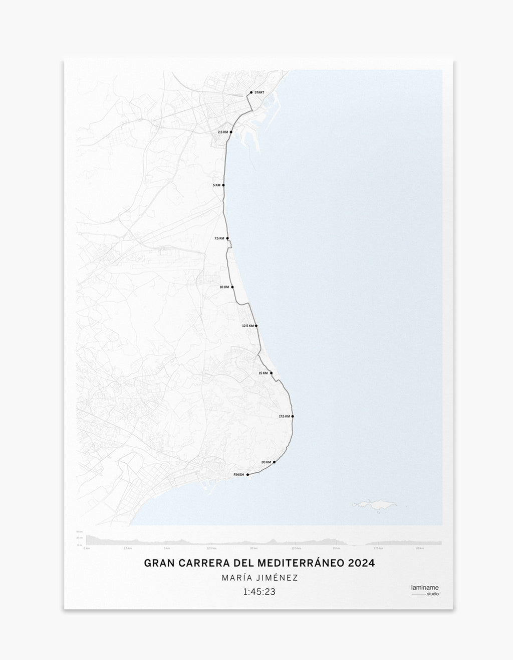 Póster personalizado Gran Carrera del Mediterráneo – Medio maratón Alicante Santa Pola